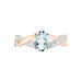 Bague Candice Or Rose Aigue Marine - Bagues solitaires Femme | Histoire d’Or