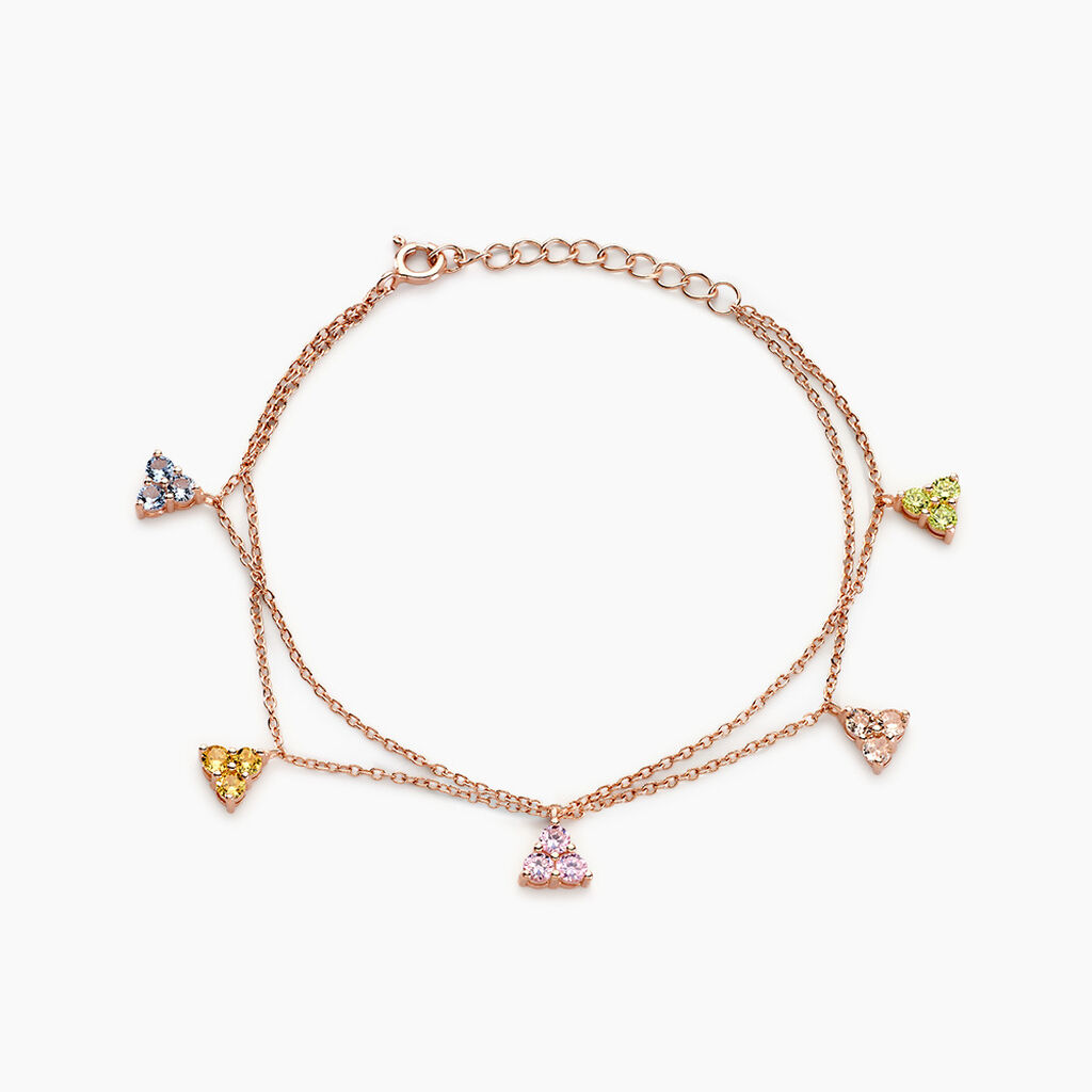 Bracelet Nimbe Argent Rose Oxyde De Zirconium - Bracelets Femme | Histoire d&rsquo;Or