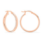 Cr&eacute;oles Argent Rose Ava - Boucles d'oreilles cr&eacute;oles Femme | Histoire d&rsquo;Or