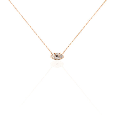 Collier Eldia Argent Rose Oxyde De Zirconium Diamant - Colliers fantaisie Femme | Histoire d&rsquo;Or