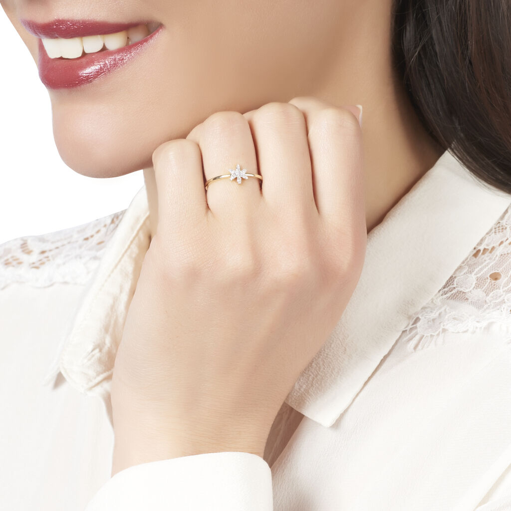Bague Catia Or Blanc Diamant - Bagues avec pierre Femme | Histoire d’Or