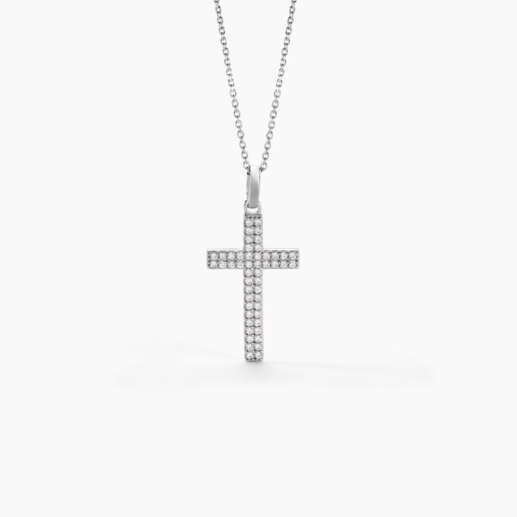 Collier Carola Argent Blanc Oxyde De Zirconium - Colliers fantaisie Femme | Histoire d’Or