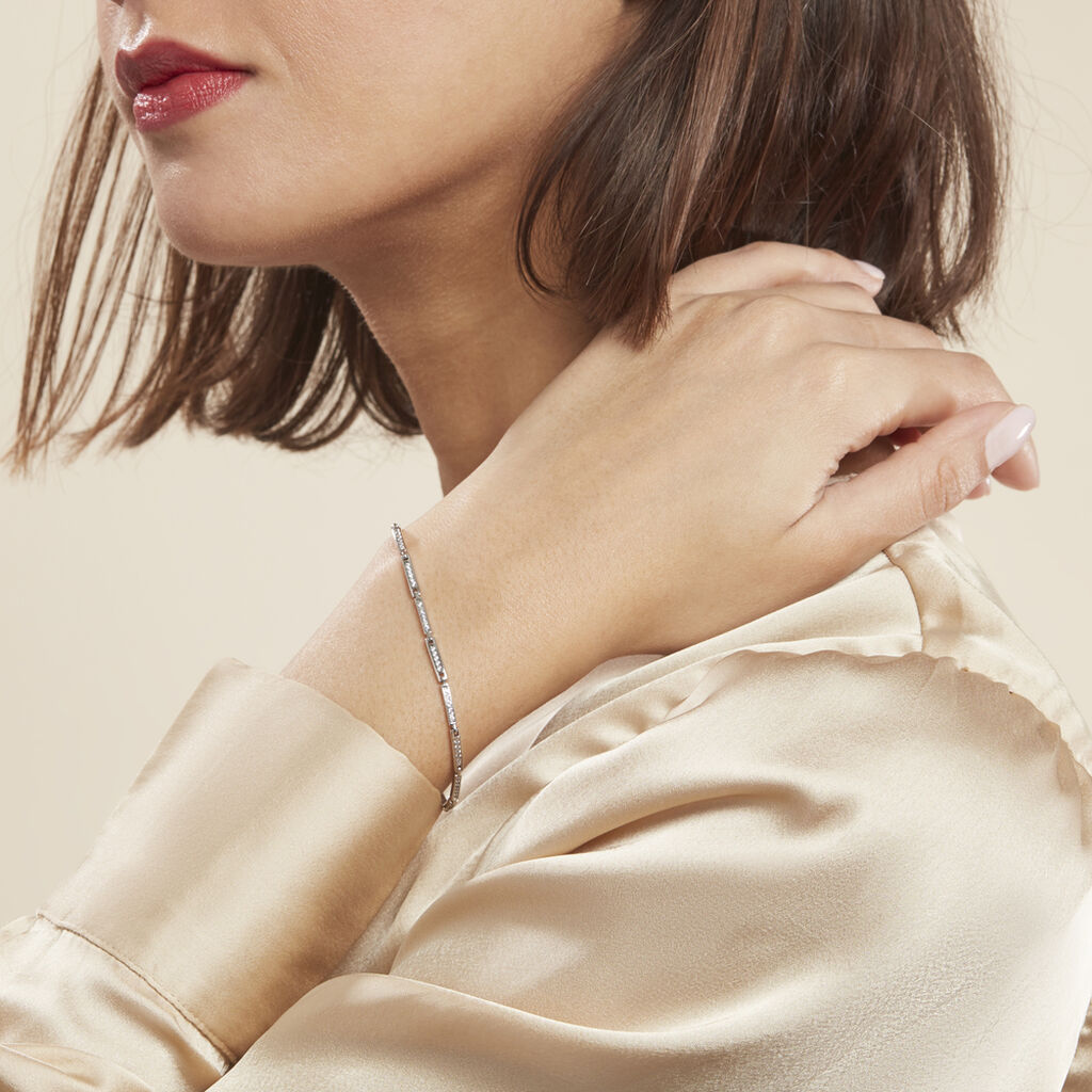 Bracelet Celoni Argent Blanc Oxyde De Zirconium - Bracelets Femme | Histoire d’Or
