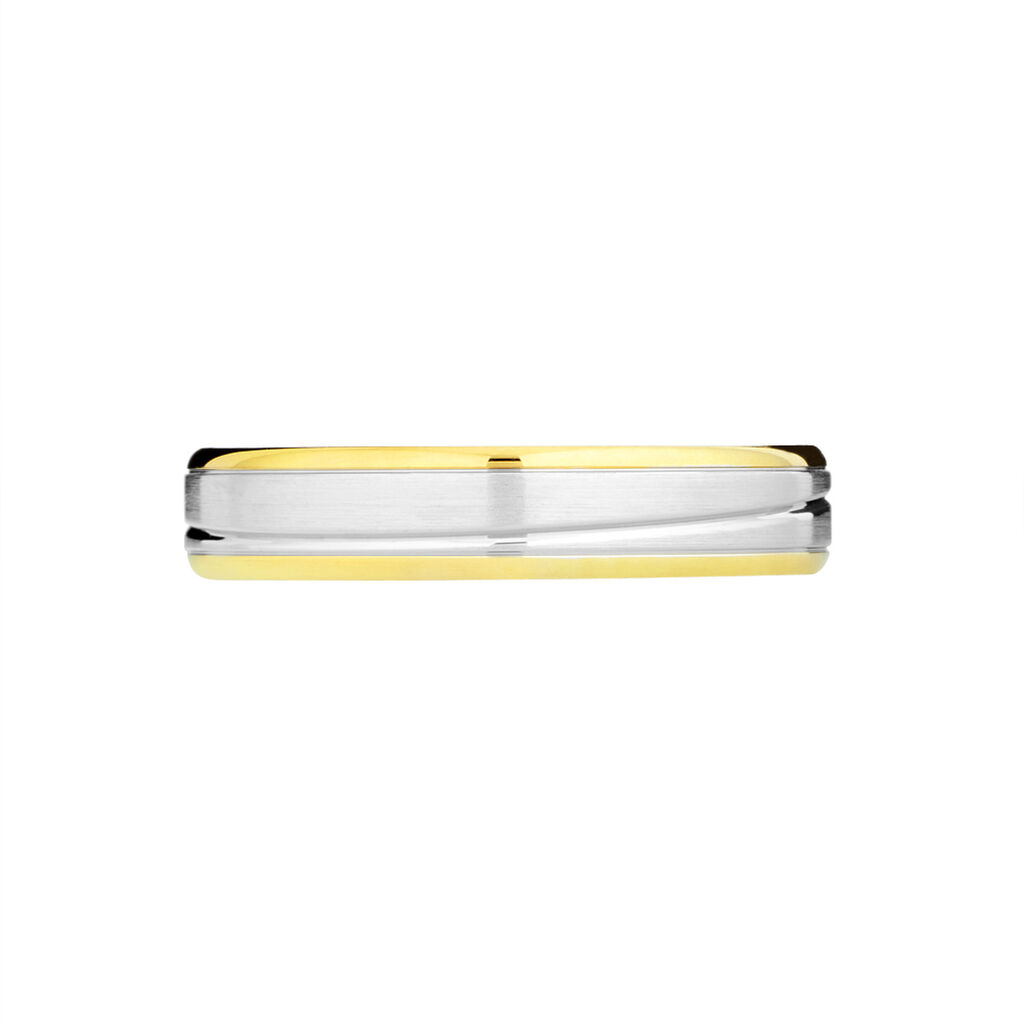 Alliance Marlise Ruban Plat Or Bicolore - Alliances Unisex | Histoire d&rsquo;Or