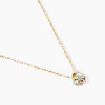 Collier Eliana Argent Dor&eacute; A L'Or 750/1000 Topaze Oxyde De Zirconium - Bijoux avec pierres Femme | Histoire d&rsquo;Or