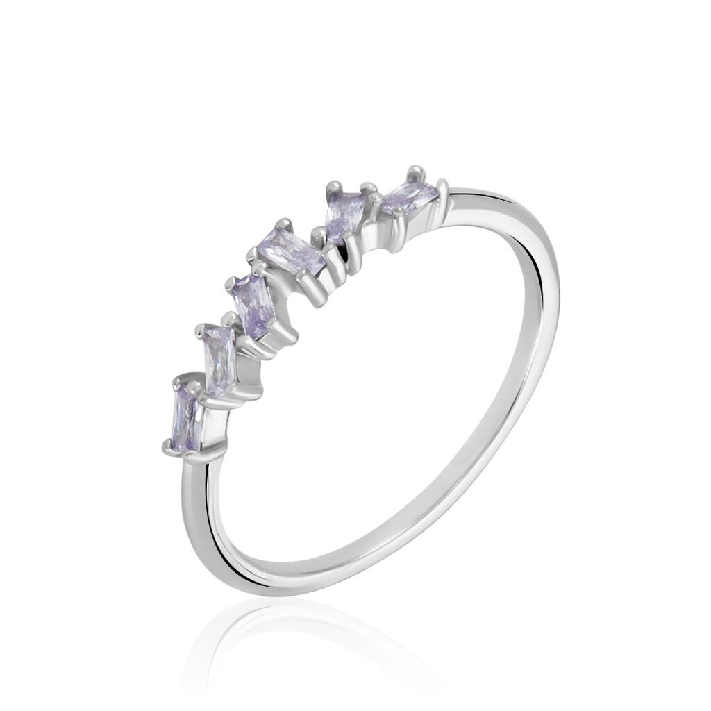 Bague Adonia Argent Blanc Oxyde De Zirconium Bleu - Bagues avec pierre Femme | Histoire d’Or