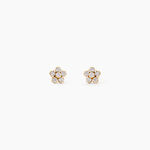Boucles D'Oreilles Puces Aelith Or Jaune Oxyde De Zirconium - Clous d'oreilles Enfant | Histoire d&rsquo;Or