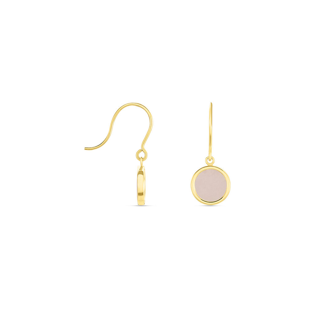 Boucles D'oreilles Pendantes Florica Or Jaune Calcédoine - Boucles d'oreilles pendantes Femme | Histoire d’Or