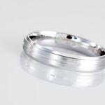 Alliance Circios Demi Jonc Classique Or Blanc - Alliances Unisex | Histoire d&rsquo;Or