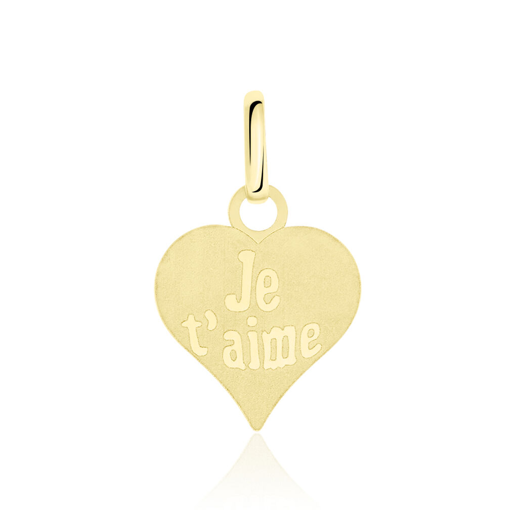 Pendentif Eudocie Coeur Message Or Jaune