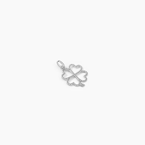 Pendentif Koulmia Trefle Diamante Or Blanc - Pendentifs Femme | Histoire d’Or