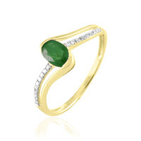 Bague Anja Or Jaune Emeraude Et Diamant
