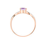 Bague Candice Or Rose Amethyste - Bagues solitaires Femme | Histoire d&rsquo;Or