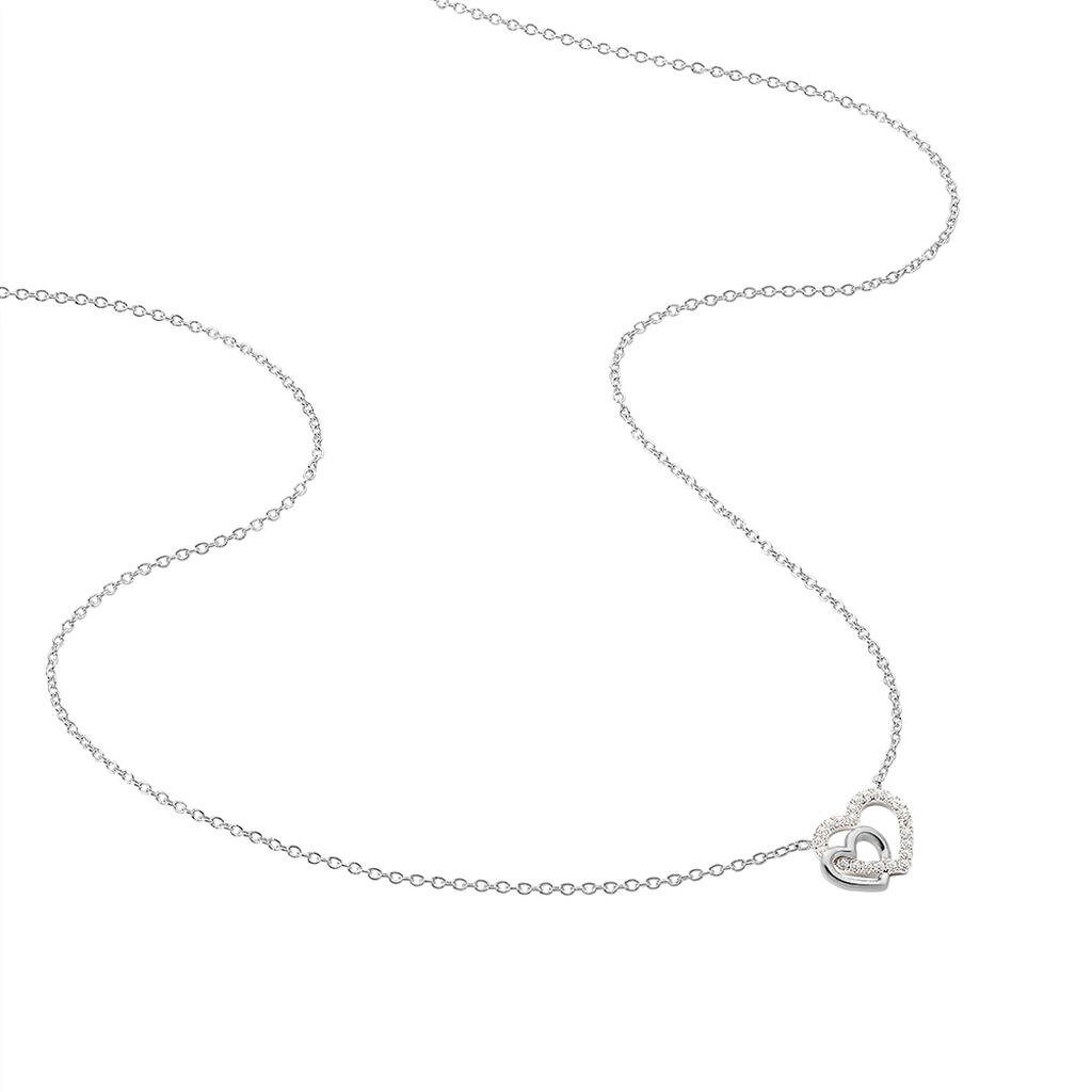 Collier Donatiane Argent Blanc Oxyde De Zirconium - Colliers fantaisie Femme | Histoire d’Or