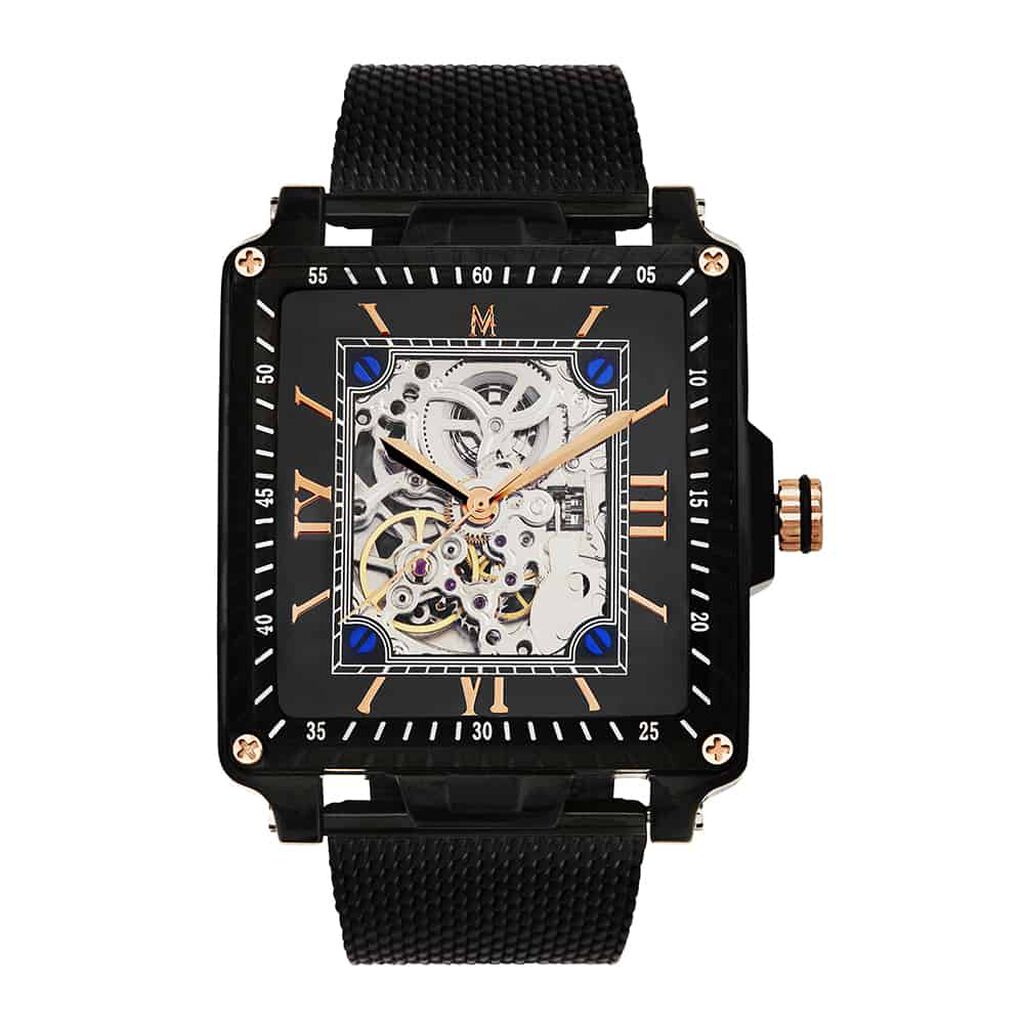 Montre Montignac Square Automatique Noir - Montres Homme | Histoire d’Or