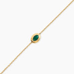 Bracelet Osana Argent Dor&eacute; A L'Or 750/1000 Malachite - Bracelets Femme | Histoire d&rsquo;Or