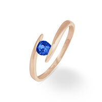 Bague Tiphaine Or Rose Saphir