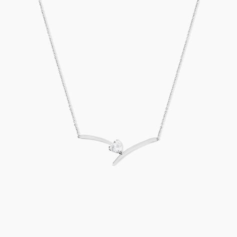 Collier Valeriana Or Blanc Oxyde De Zirconium - Colliers Femme | Histoire d’Or