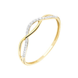 Bague Nucia Or Jaune Diamant - Bagues avec pierre Femme | Histoire d’Or