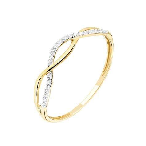 Bague Nucia Or Jaune Diamant - Bagues avec pierre Femme | Histoire d’Or