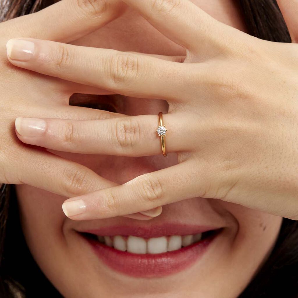 Bague Solitaire Samantha Or Jaune Diamant - Bagues solitaires Femme | Histoire d’Or