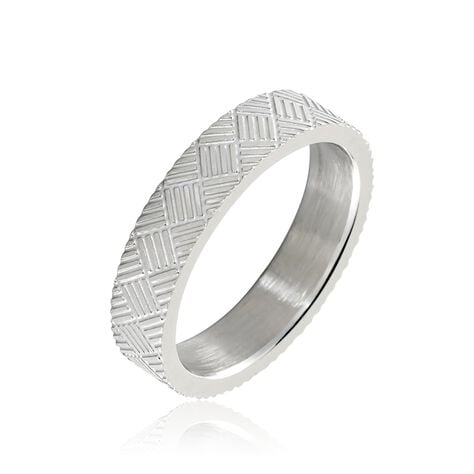 Bague Phebus Him Acier Blanc -  Homme | Histoire d’Or