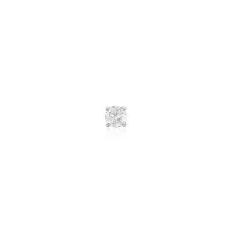 Boucle D'oreille Puce Unitaire Victoria Or Blanc Diamant - Clous d'oreilles Famille | Histoire d’Or