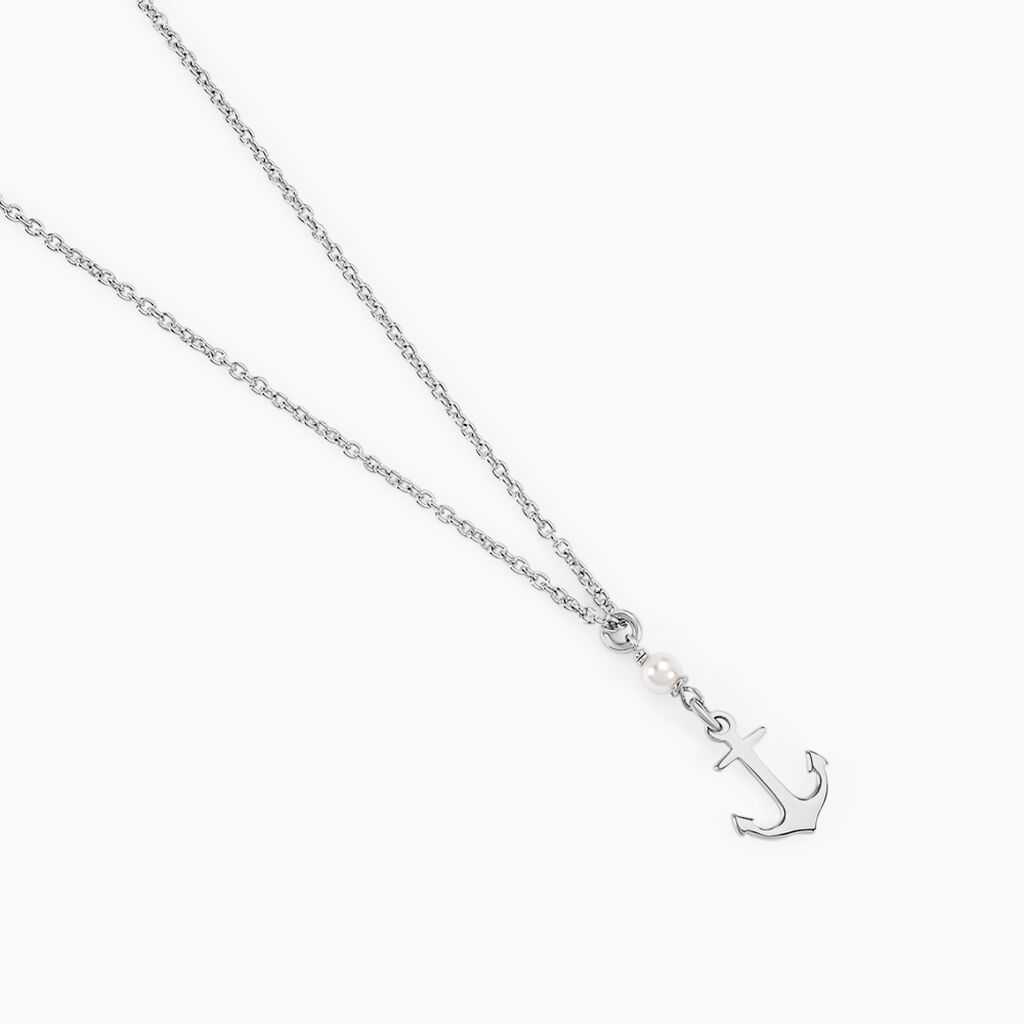 Collier Gwenaelle Argent Blanc Perle D'imitation - Colliers fantaisie Femme | Histoire d&rsquo;Or