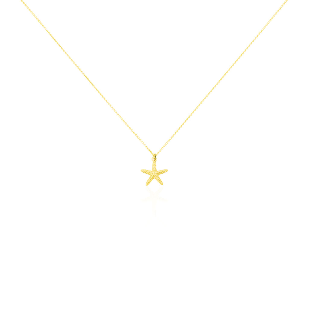 Collier Or Jaune Aenor Motif Etoile De Mer