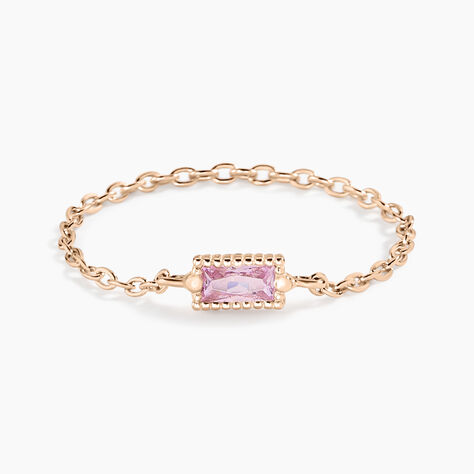 Bague Rio Argent Rose Oxyde De Zirconium - Bagues solitaires Femme | Histoire d&rsquo;Or