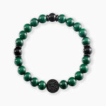 Bracelet Jourdan Acier Noir Malachite - Bracelets Homme | Histoire d&rsquo;Or