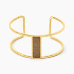 Bracelet Manchette Acier Dor&eacute; Maria - Bracelets manchettes Femme | Histoire d&rsquo;Or