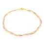 Bracelet Jasmin Tresse 3 Fils Or Tricolore