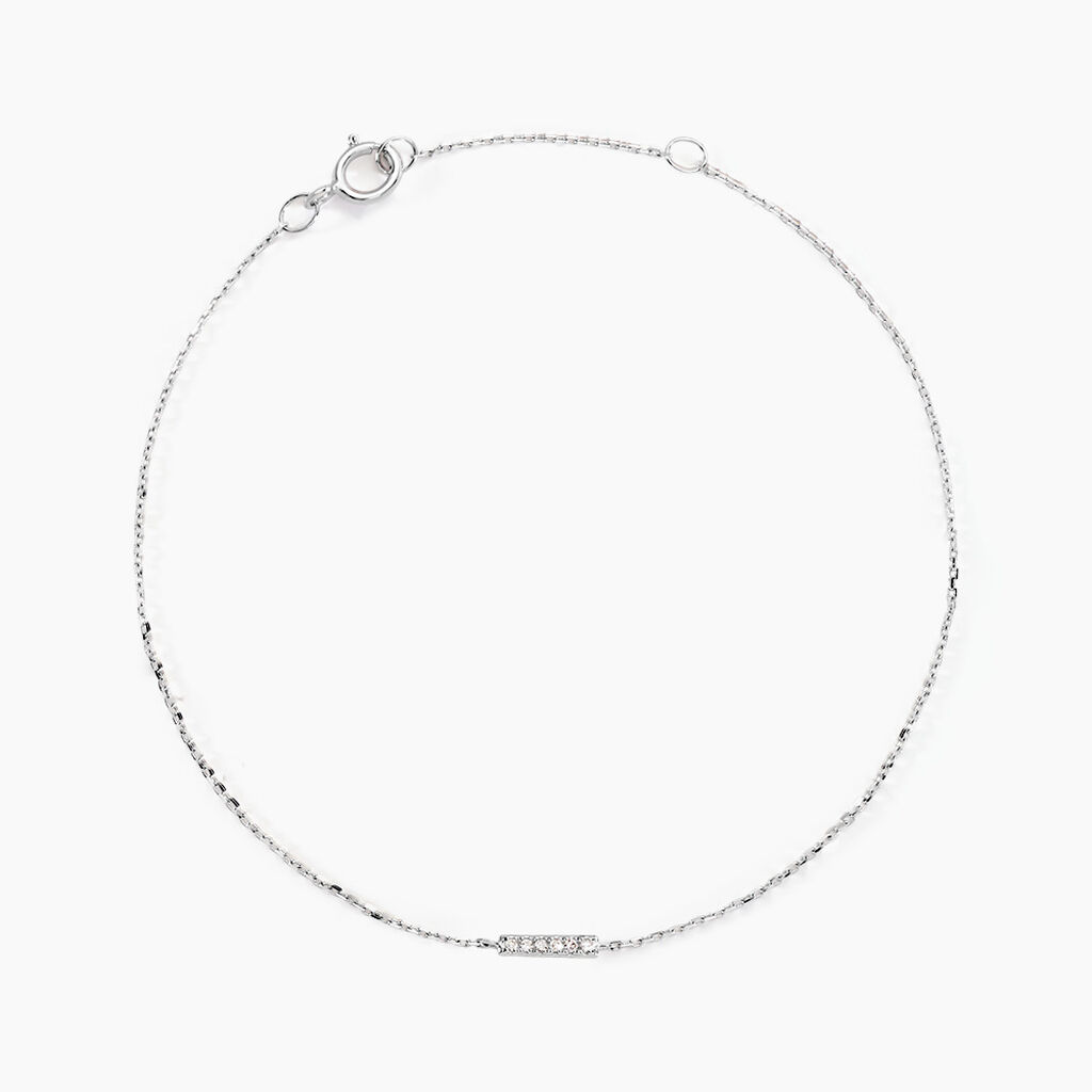 Bracelet Jonc Aprhodisia Blanc Diamant Blanc - Bracelets Femme | Histoire d’Or