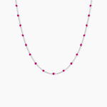 Collier Polka Argent Blanc - Colliers fantaisie Femme | Histoire d&rsquo;Or