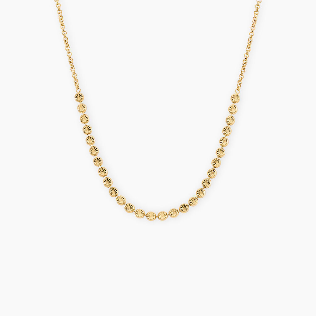 Collier Oceana Argent Dor&eacute; A L'Or 750/1000 - Bijoux sans pierre Femme | Histoire d&rsquo;Or