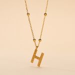 Collier Plaqu&eacute; Or Jaune Lettra - Colliers fantaisie Femme | Histoire d&rsquo;Or