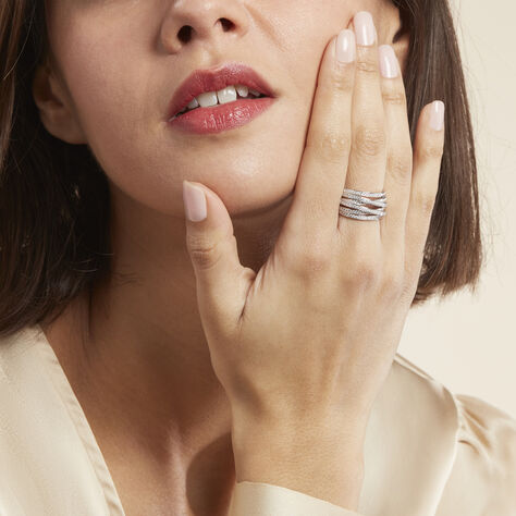 Bague Caledonia Argent Blanc Oxyde De Zirconium - Bagues avec pierre Femme | Histoire d’Or