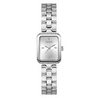 Montre GUESS Acier Rectangulaire G10149G - Cadran Argenté Avec Diamants - Occasion Avec Boîte