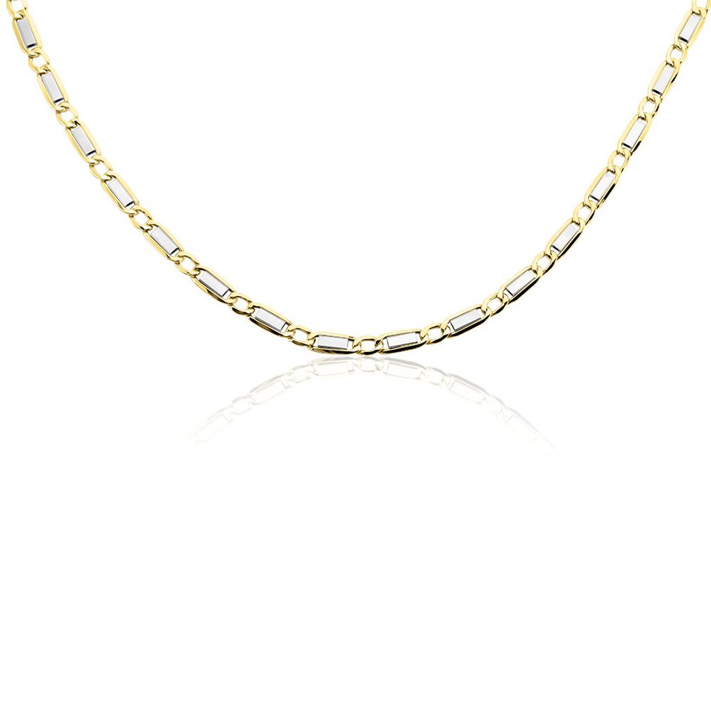 Collier Danae Plaquette Or Bicolore - Chaines Homme | Histoire d’Or