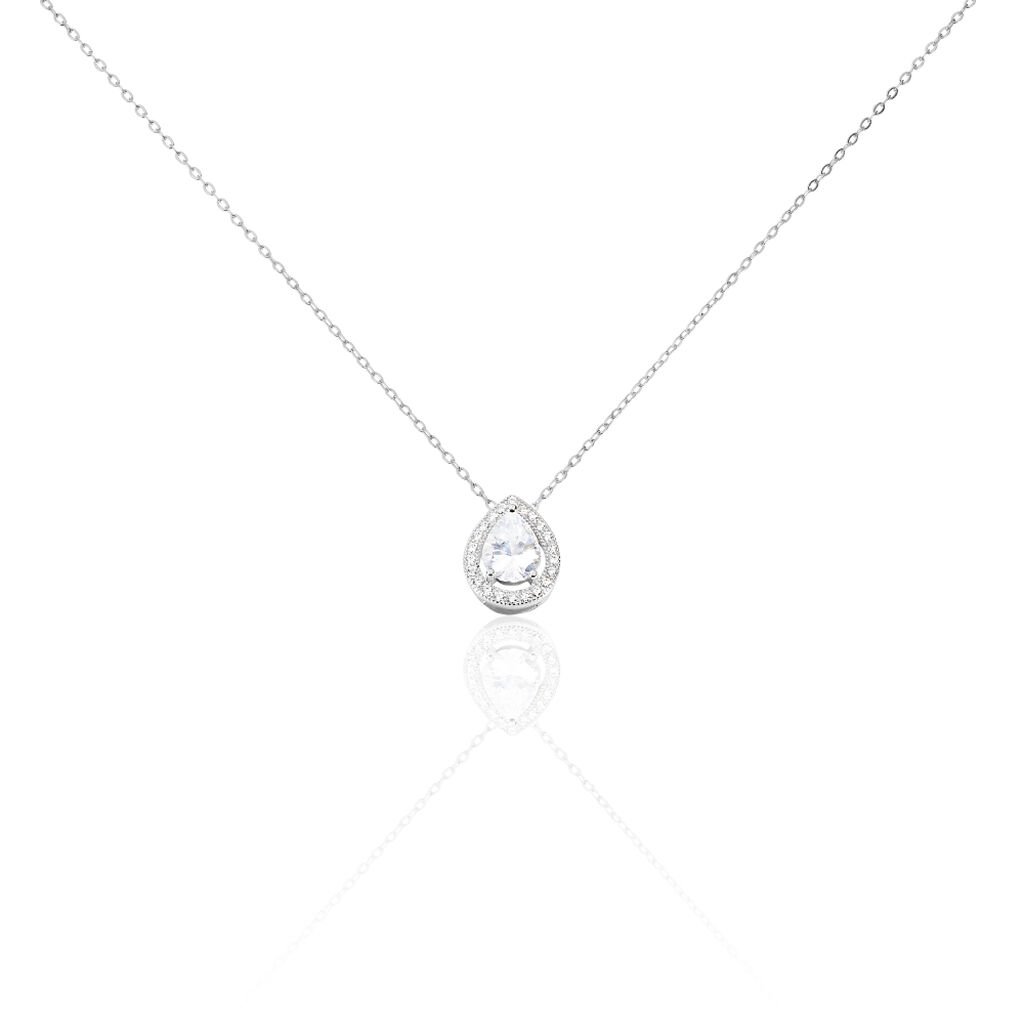 Collier Pilar Argent Blanc Oxyde De Zirconium