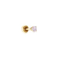 Piercing D'oreilles Unitaire Acier Doré Piia Oxyde De Zirconium