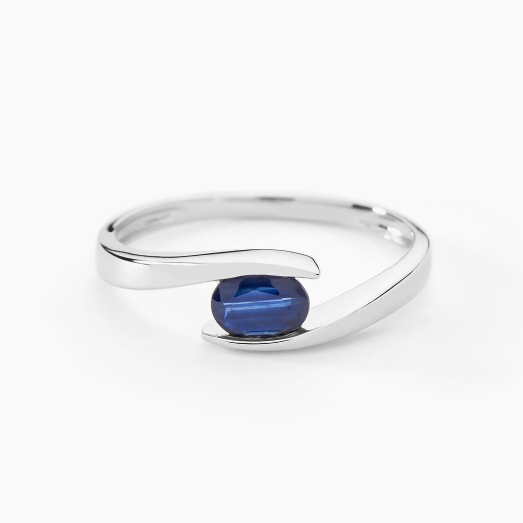 Bague Camilia Or Blanc Saphir - Bagues solitaires Femme | Histoire d’Or