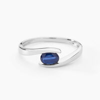 Bague Camilia Or Blanc Saphir