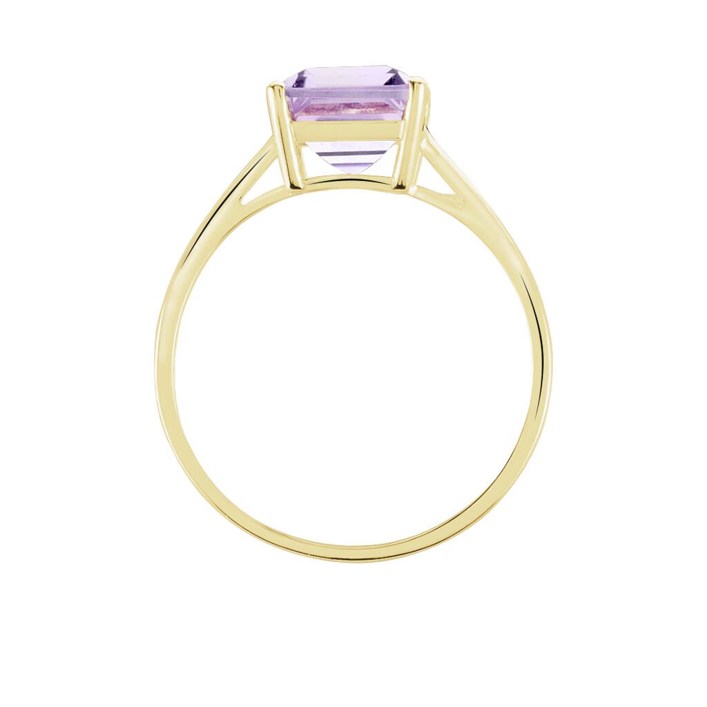 Bague Or Jaune Faraj Amethyste - Bagues solitaires Femme | Histoire d&rsquo;Or