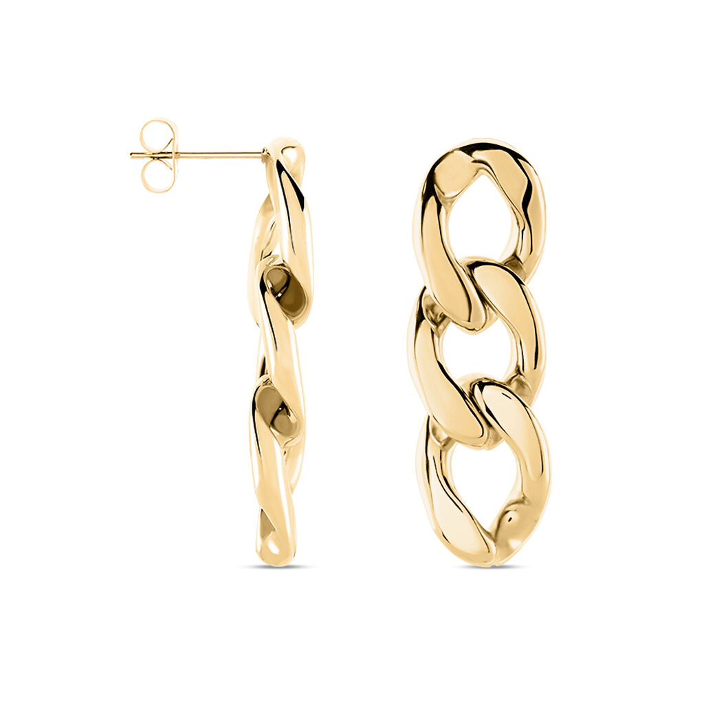 Boucles D'oreilles Hera Pendantes Acier Doré - Boucles d'oreilles fantaisie Femme | Histoire d’Or