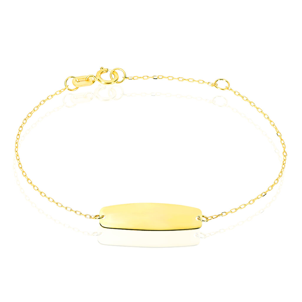 Bracelet Identité Gaspardine Maille Forçat Or Jaune - Bracelets Communion Enfant | Histoire d’Or