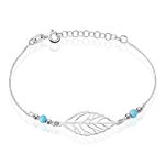 Bracelet Grethel Argent Blanc Turquoise - Bracelets Femme | Histoire d&rsquo;Or