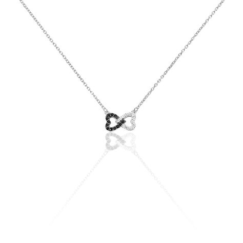 Collier Marcella Argent Blanc Oxyde De Zirconium - Colliers Coeur Femme | Histoire d’Or
