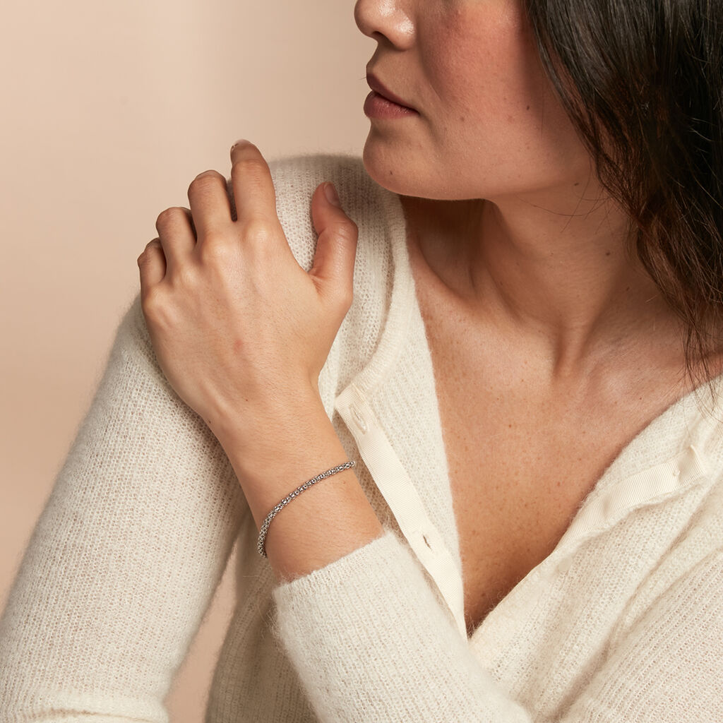 Bracelet Nahila Argent Blanc - Bracelets chaîne Femme | Histoire d’Or